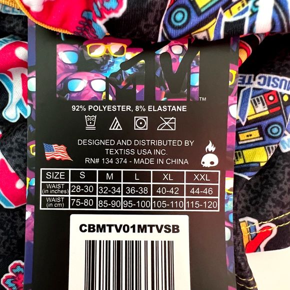 MTV Logo Crazy Boxer Briefs Mens Large Underwear Retro 90s TV Colorful Fun Gift - Picture 8 of 8